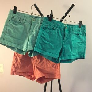 3 J.Crew shorts - LOT high rise